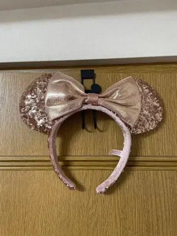 디즈니 미키마우스 머리띠 로즈 골드