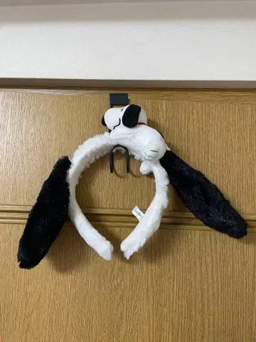 USJ 스누피 화이트 블랙 머리띠