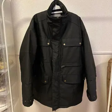 새상품급 ZARA 자라 아우터 인조 가죽 포켓 후드티