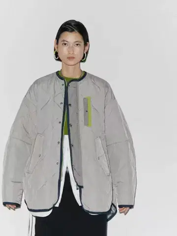 [ UN3D. ] 퀼팅 코쿤 블루종