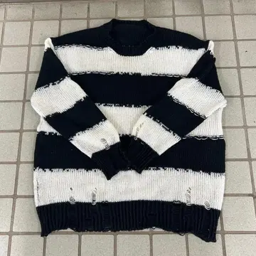 00s y2k 그런지 보더 데미지 가공 니트