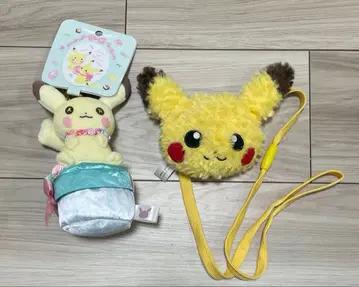 피카츄 Fluffy Little 참 & 미니백