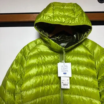 UNIQLO 울트라 라이트다운 후드티 XL 그린