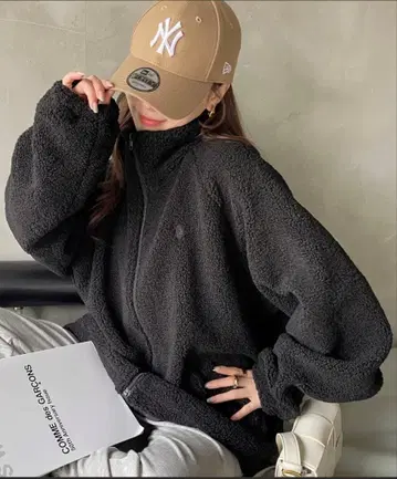 U.S. POLO ASSN. 스탠드 카라 보아 플리스 자켓