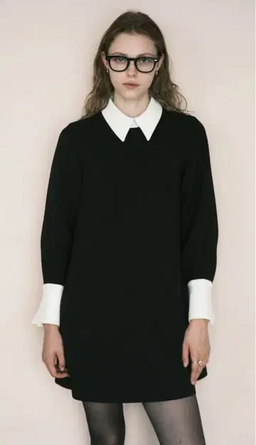 foufou 바이컬러 미니 드레스 M