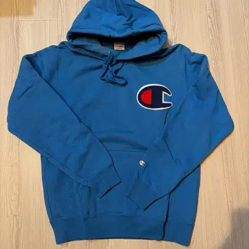 Champion 파랑 후드 부착 후드티
