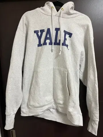Yale 그레이 후드 부착 후드티