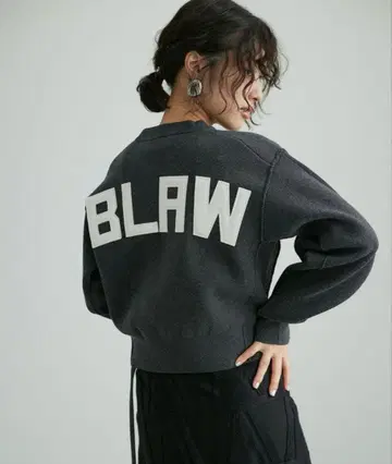 ADAM ET ROPE' 펠트 자수 니트 풀오버