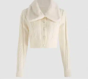 cider 로맨틱 케이블 니트 자켓