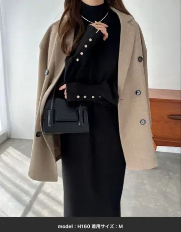 앤도미 골드 버튼 롱 니트 원피스