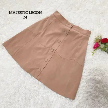 마제스틱 레곤 [ M ] 플레어 스커트 미니 스커트 버튼 다운