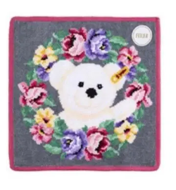 일본 니혼바시 미츠코시 FEILER 손수건 steiff 테디베어 키링