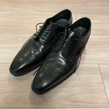 [리갈] 블랙 가죽 윙팁 슈즈