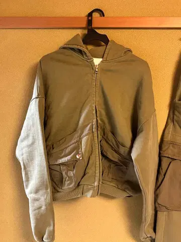 sangiev 카고 후드티 셋업