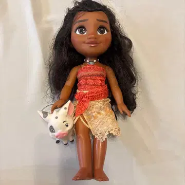 약 34cm 모아나 인형과 푸아 (돼지) 봉제 인형