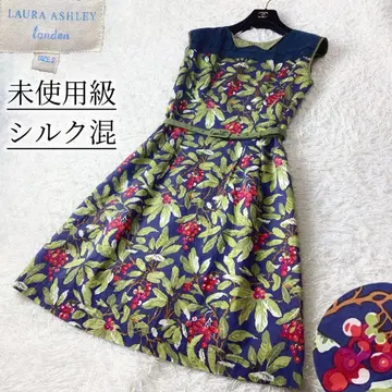 6 미사용급 로라 애슐리 보타니컬 프린트 벨트 롱 원피스 M