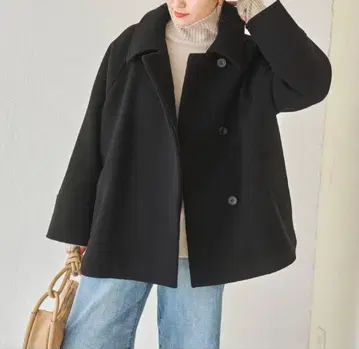 Spick & Span W/Ny 모사 스텐 칼라 숏코트