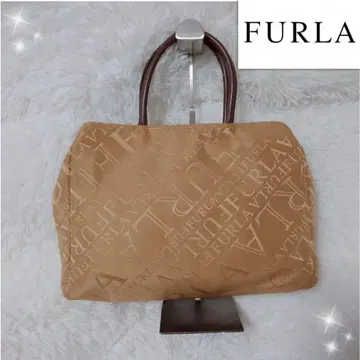 FURLA 훌라 로고 올 패턴 토트백 핸드백