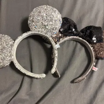 미키 미니 머리띠 스팽글 2개 세트