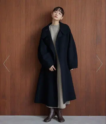 [ EMMEL REFINES ] EM 스탠드 리버 코트 블랙 S