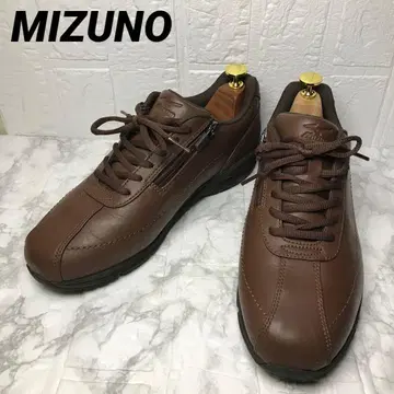 컨디션 최상 MIZUNO 미즈노 사이드 지퍼 워킹화 26cm 브라운