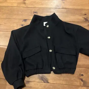 블랙 크롭 자켓