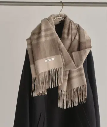 윔 가젯 캐시미어 대형 체크 스톨