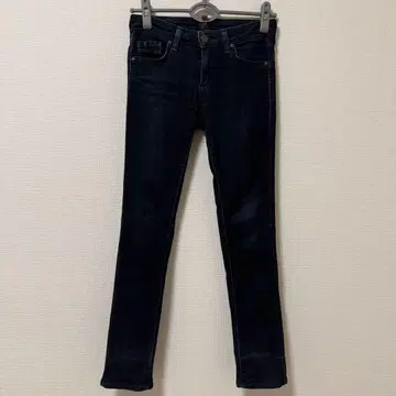 [ 미사용 ] EDWIN 다크 블루 스키니 데님 코튼 일본제 S~M