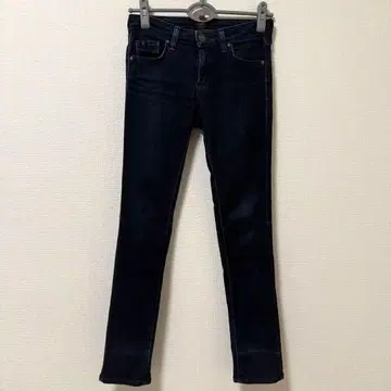 [ 미사용 ] EDWIN 다크 블루 스키니 데님 코튼 일본제 S~M
