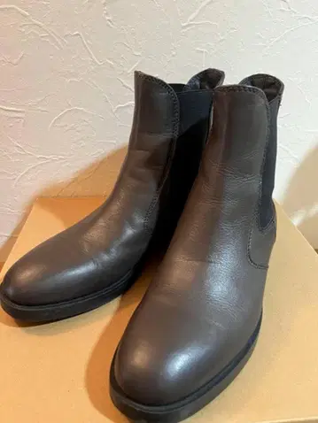 Sybilla 시빌라 다크 브라운 가죽 사이드 고어 부츠 37 23.5