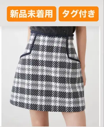 SNIDEL 로빙 체크 스카쇼팬