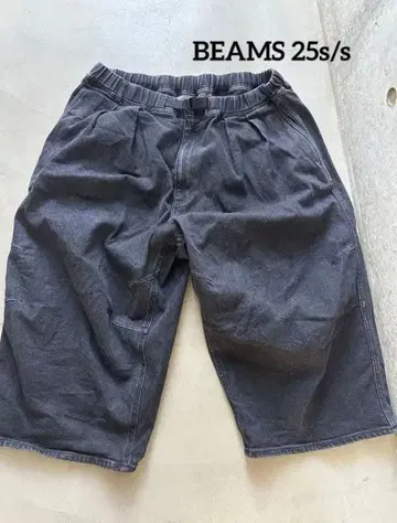 BEAMS 쿼터 렝스 데님 웨빙 팬츠 25SS