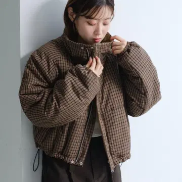 Kastane 체크 충전솜 리버서블 아우터