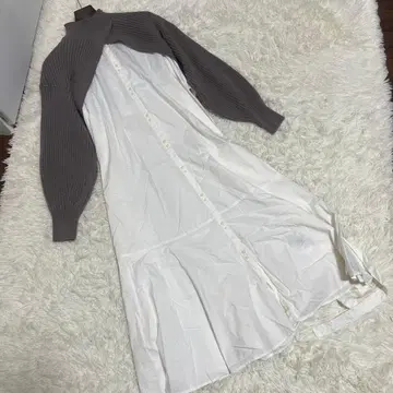 SNIDEL 스나이델 숏 니트 레이어드 원피스