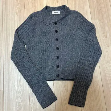 MIESROHE 와이드 리브 니트 가디건