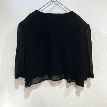 블랙 포멀 볼레로 쉬폰 7부 소매 결혼식 입학식 졸업식 관혼상제