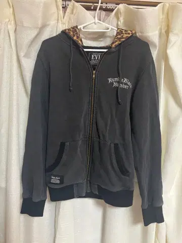 EVIL 레오파드 무늬 후드 후드티 사이즈 2