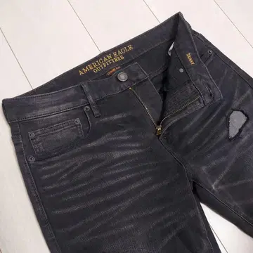 AEO EXTREME FLEX 리메이크 블랙 스키니 데님 팬츠/31