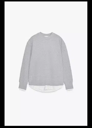 ZARA 콤비네이션 플러시 스웨트 셔츠