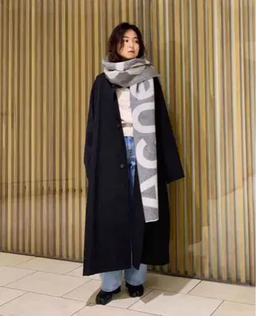 CABaN 울 개버딘 스탠드 카라 코트