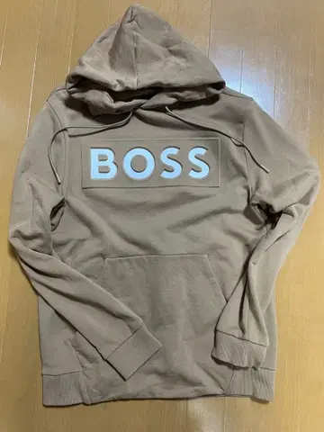 BOSS 후드 부착 베이지 맨투맨
