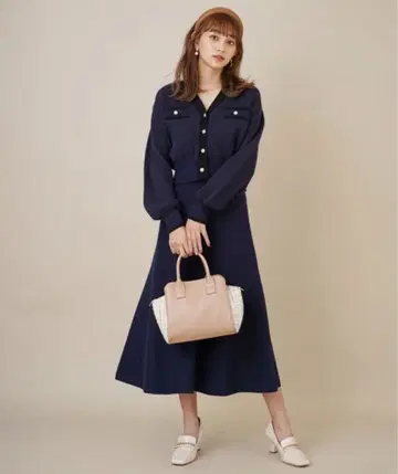 31sons de mode 네이비 니트 머메이드 스커트 36