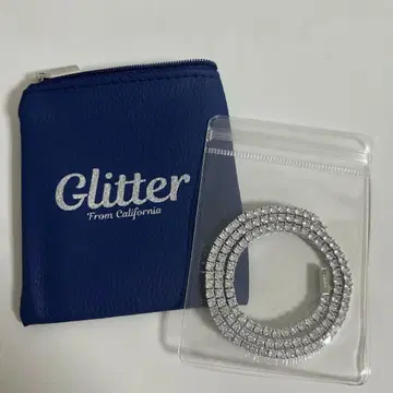 Glitter 실버 크리스탈 목걸이