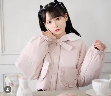 Honey Cinnamon 프릴 포켓 패딩 자켓