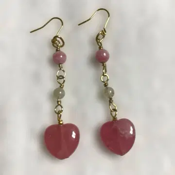 잉카 로즈와 루틸 쿼츠 귀걸이