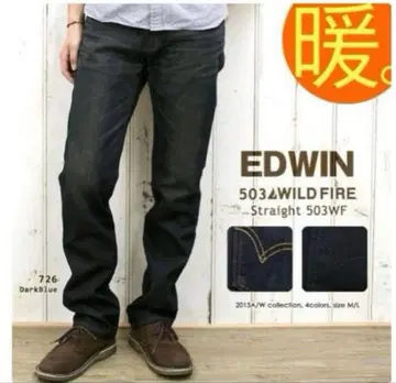 EDWIN 503 와일드 파이어[난방] 스트레이트 데님 30503WF
