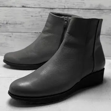 시착 정도 D'ICI 천연 가죽 숏부츠 23.5 그레이지 [ E-58 ]