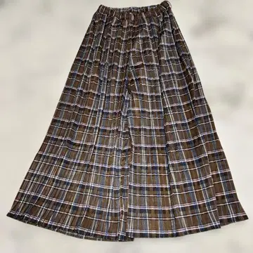 FENNEL 플리츠 와이드 팬츠 체크 무늬 프리 야마다야