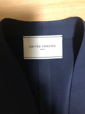 UNITED ARROWS 네이비 노카라 자켓 세트