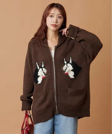 집업 니트 가디건 프릭스스토어